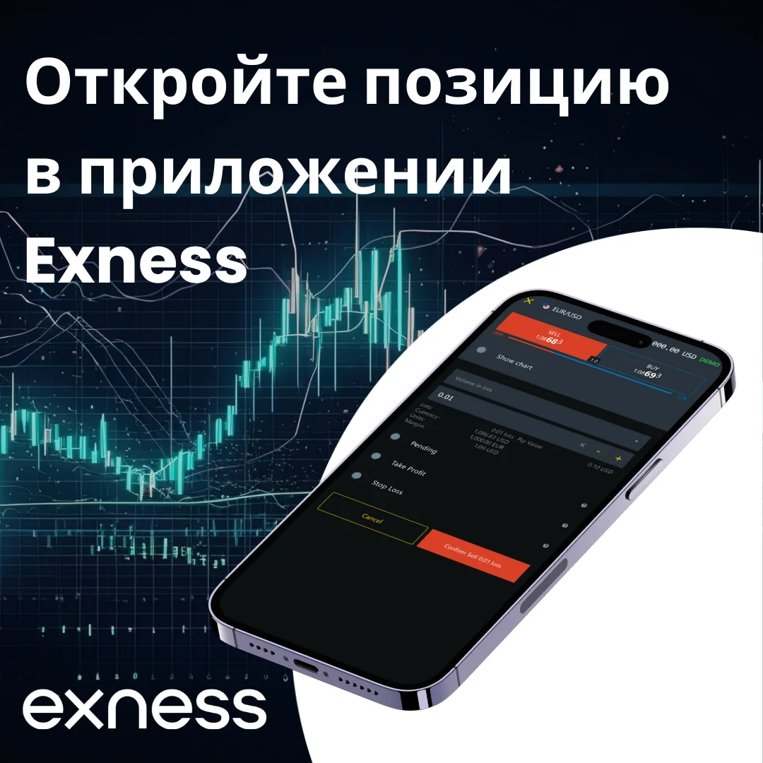 Торговля через приложение Exness.